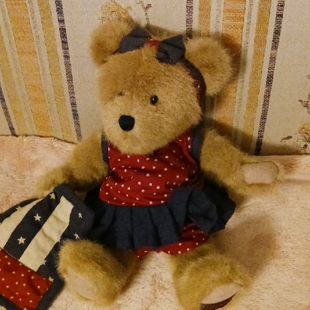 Boyds Bears Red and Blue Stuffed Animal